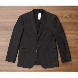 NWT Banana Republic Blazer Slim Fit Sport Coat‎ Men 44R Charcoal Gray 2 Buttons